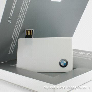 USB Card with 128MB to 32GB Capacity, Customized Logos Welcomed